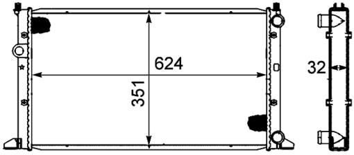 VW Radiator 376753271 - Behr Hella Service